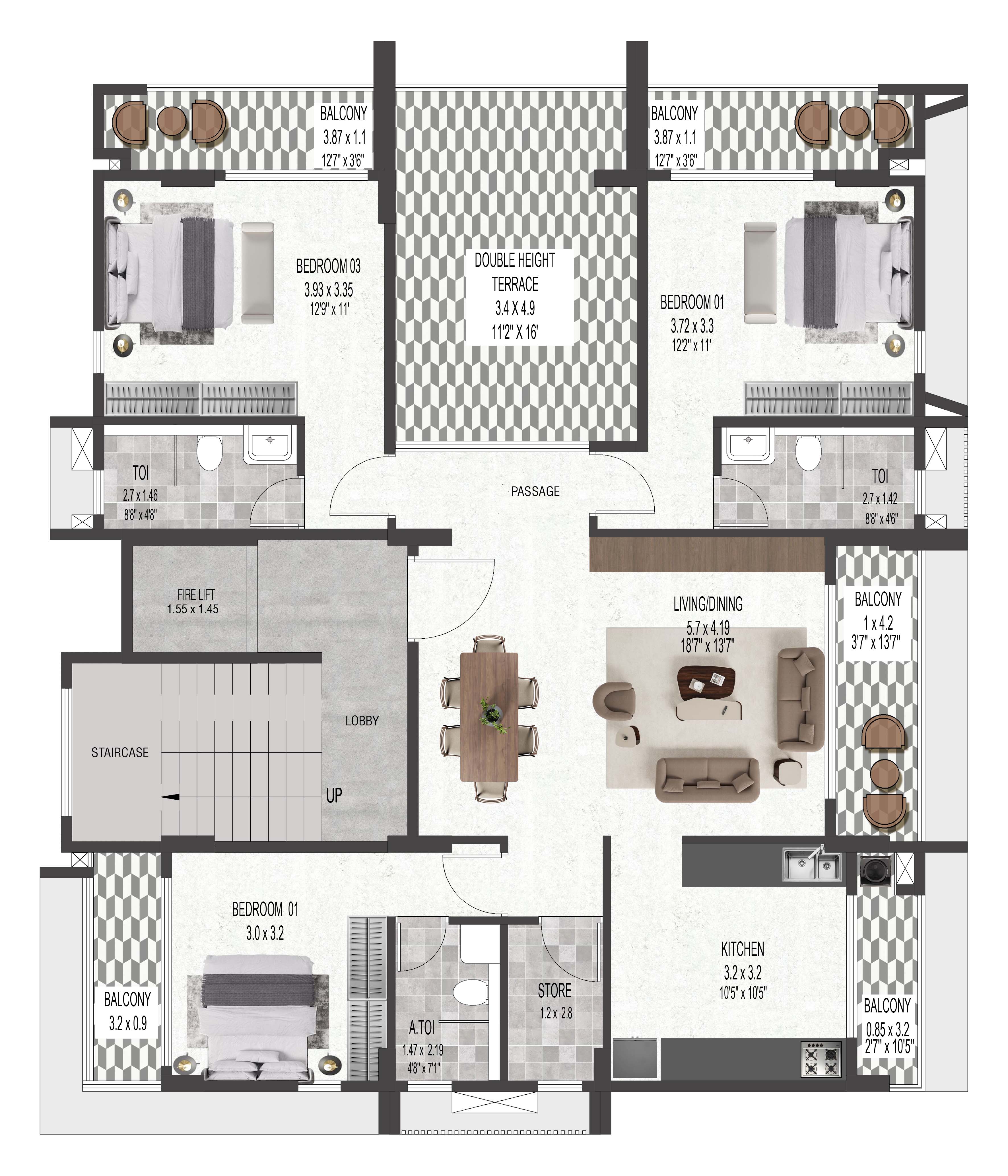 Rajas Residency — Floor Plan 1